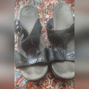 Dansko Black Sandals Size 38.